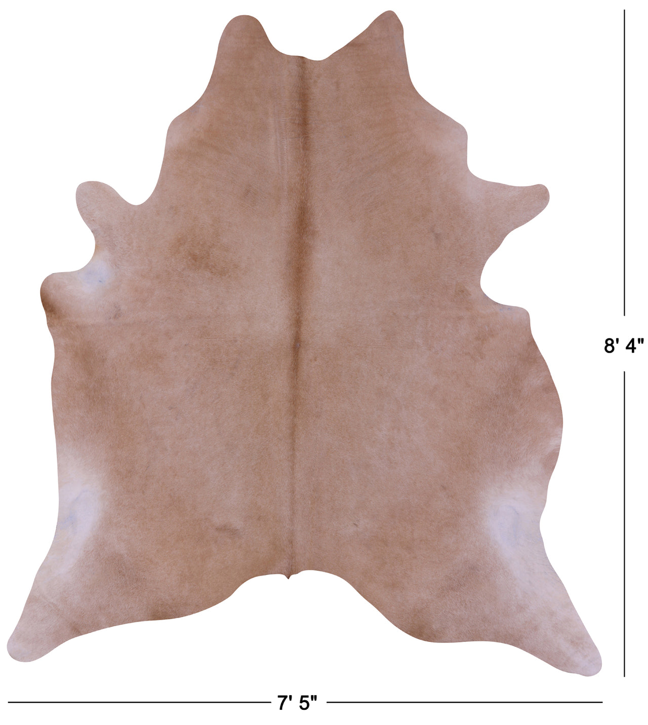 Beige Natural Cowhide Rug - XX-Large 8' 4"H x 7' 5"W