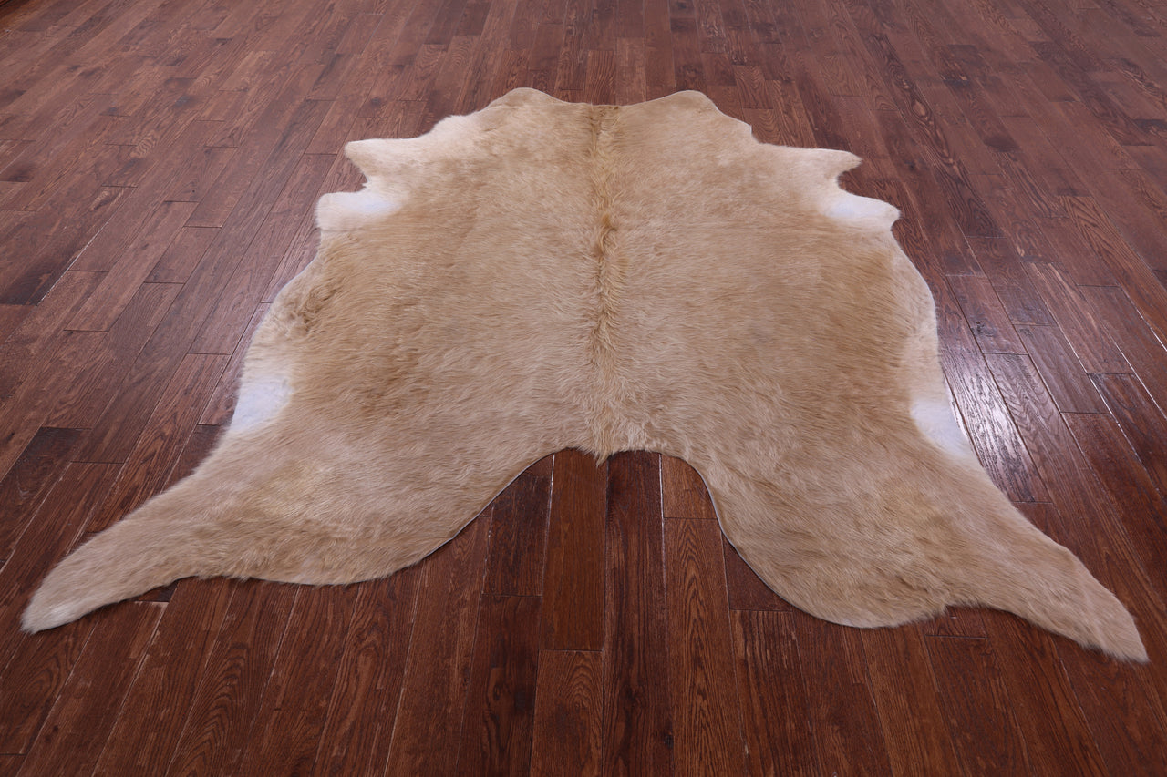 Beige Natural Cowhide Rug - XX-Large 7' 10"H x 7' 3"W