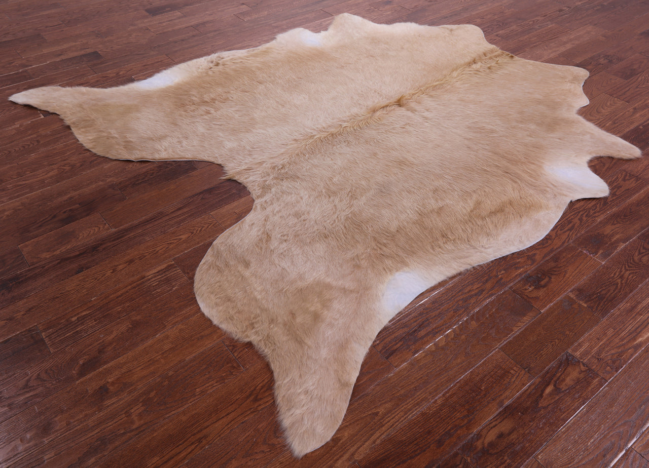 Beige Natural Cowhide Rug - XX-Large 7' 10"H x 7' 3"W
