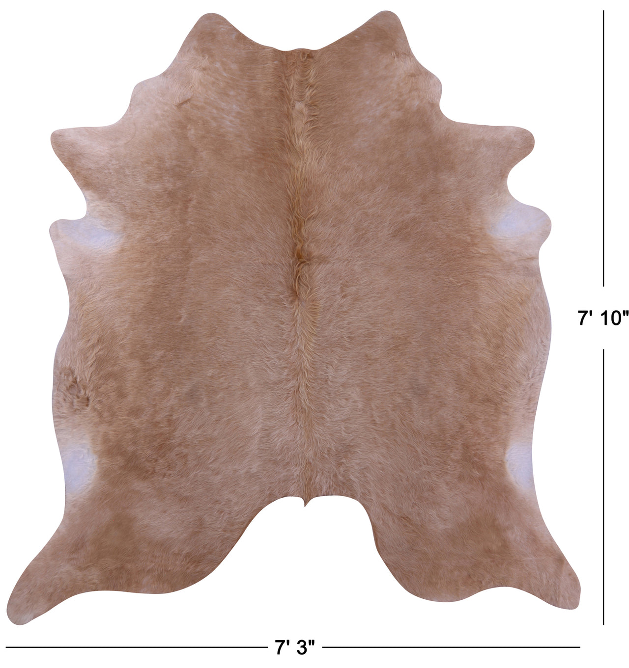 Beige Natural Cowhide Rug - XX-Large 7' 10"H x 7' 3"W