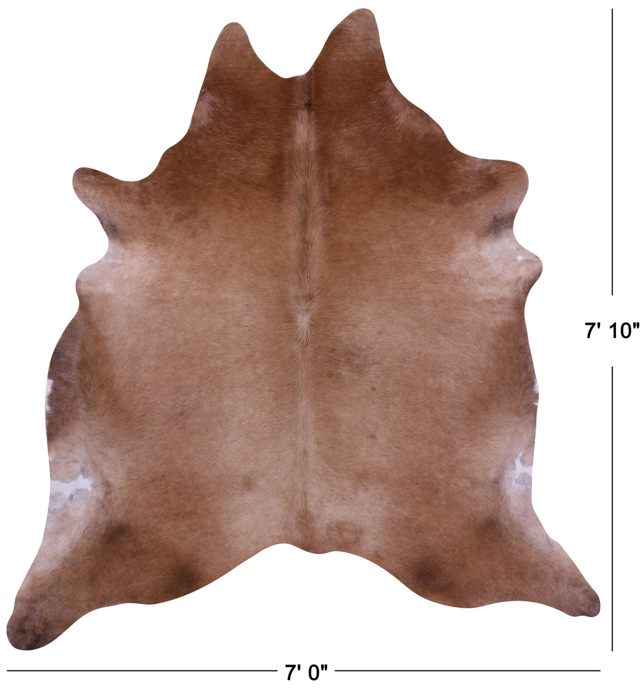 Light Brown Natural Cowhide Rug - XX-Large 7' 10"H x 7' 0"W