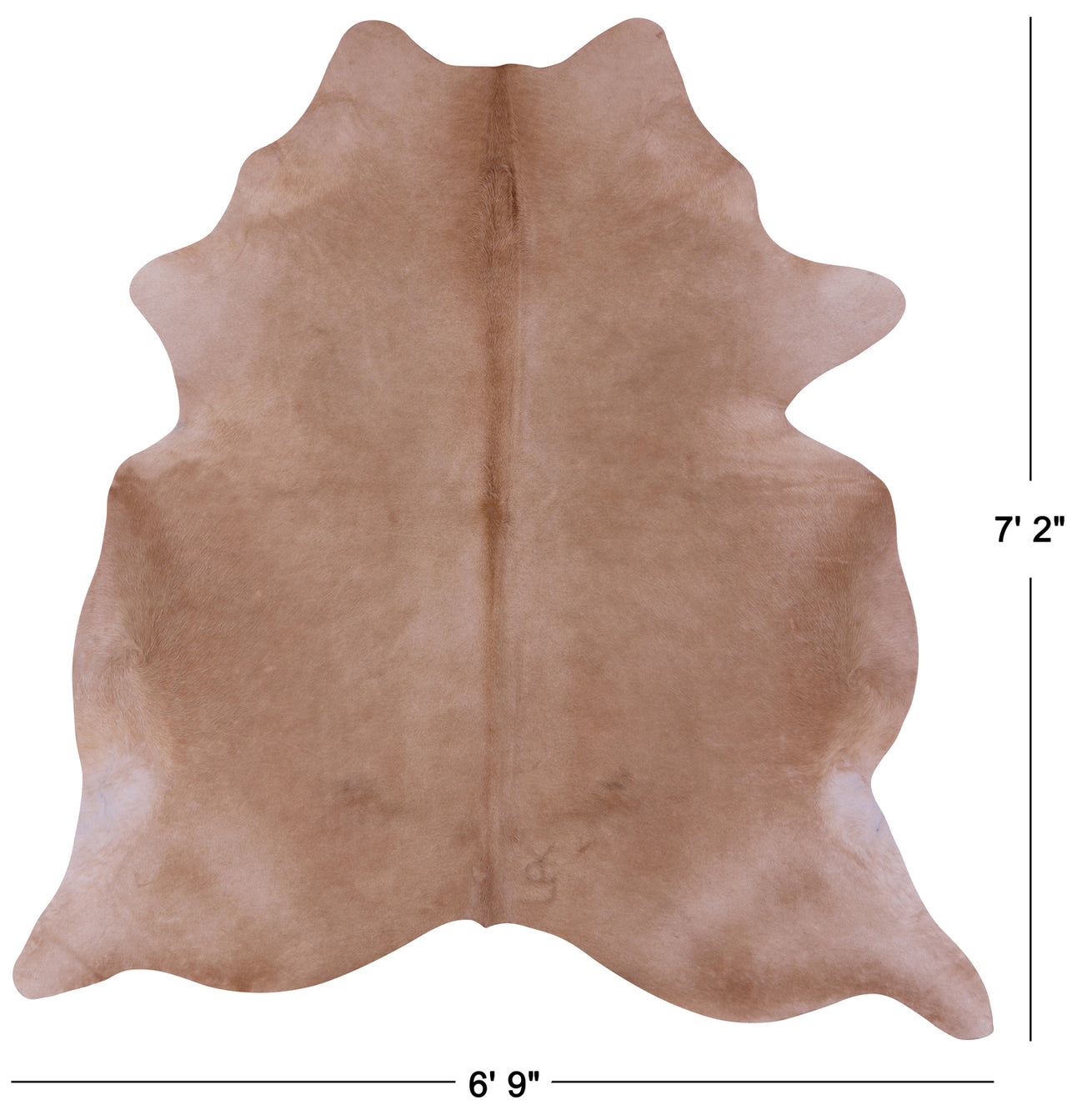Beige Natural Cowhide Rug - X-Large 7' 2"H x 6' 9"W