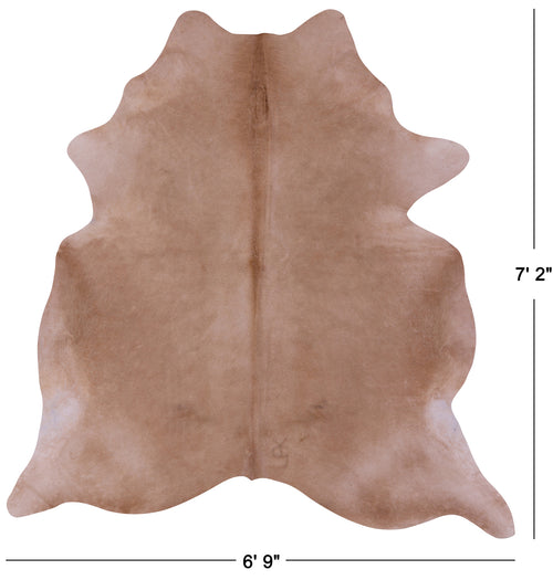 Beige Natural Cowhide Rug - X-Large 7' 2