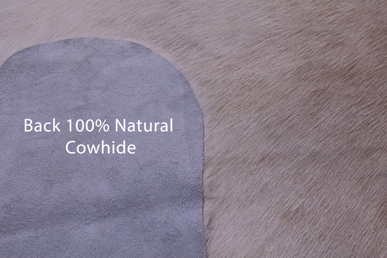 Beige Natural Cowhide Rug - XX-Large 8' 5"H x 7' 10"W