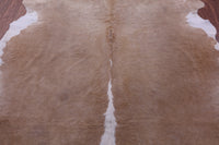 Thumbnail for Light Brown & White Natural Cowhide Rug - XX-Large 8' 3