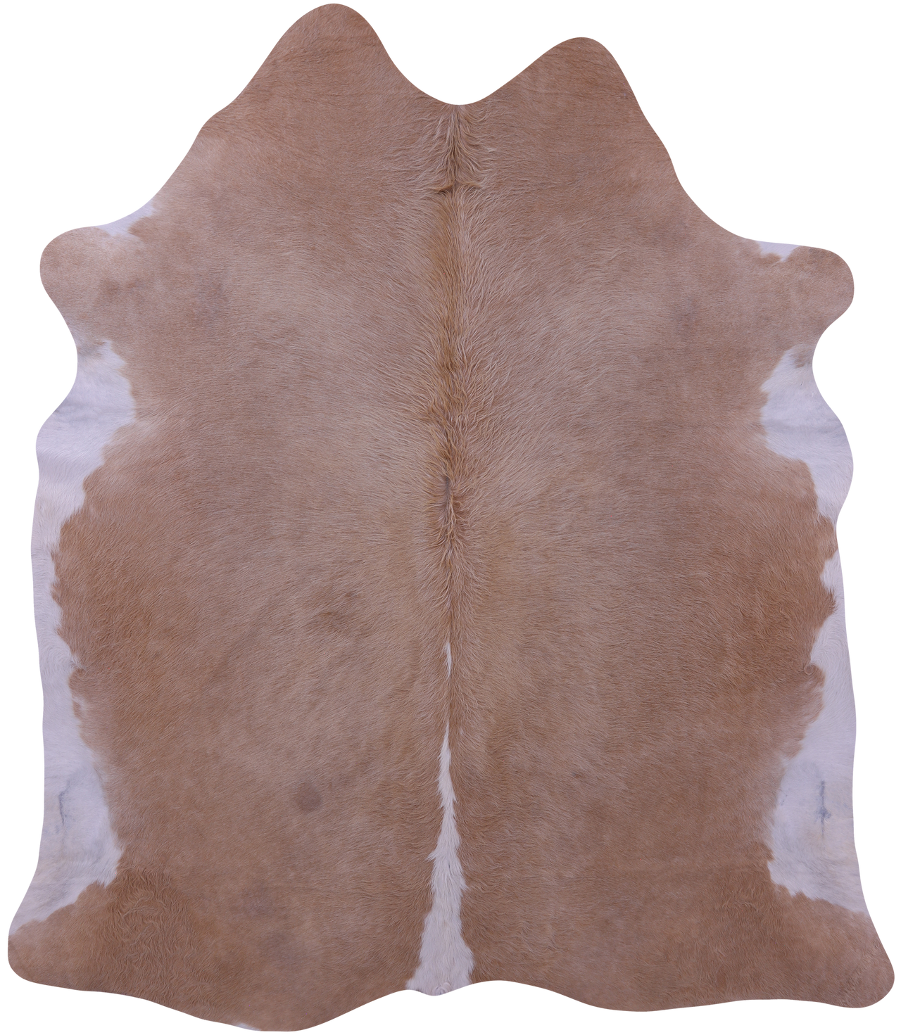 Light Brown & White Natural Cowhide Rug - XX-Large 8' 3"H x 7' 2"W