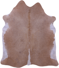 Thumbnail for Light Brown & White Natural Cowhide Rug - XX-Large 8' 3