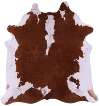 Thumbnail for Brown & White Natural Cowhide Rug - XX-Large 8' 4