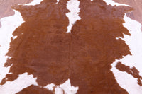 Thumbnail for Brown & White Natural Cowhide Rug - XX-Large 8' 4