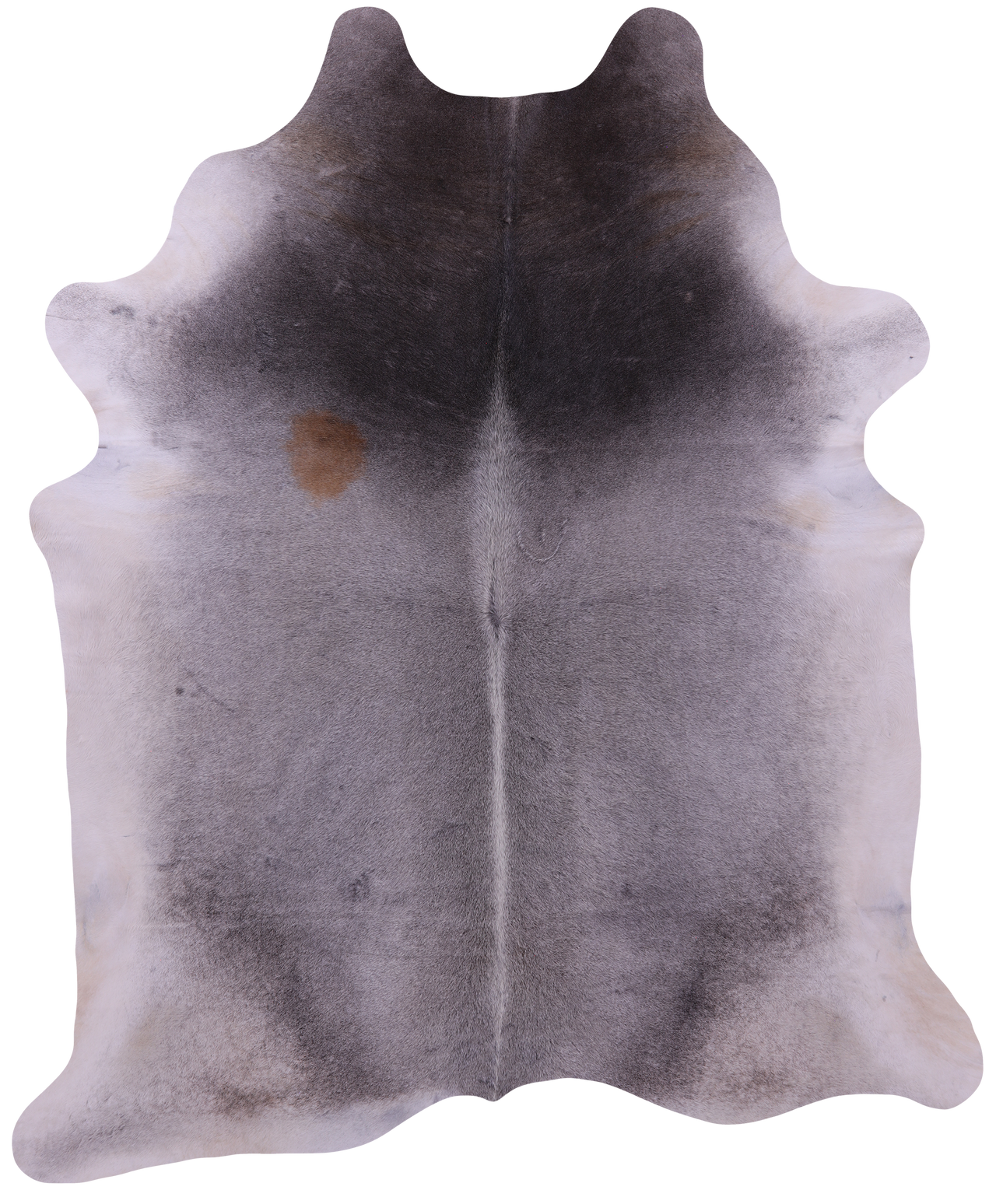 Grey & White Natural Cowhide Rug - XX-Large 8' 8"H x 7' 3"W
