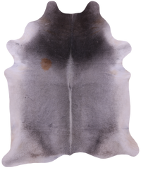 Thumbnail for Grey & White Natural Cowhide Rug - XX-Large 8' 8