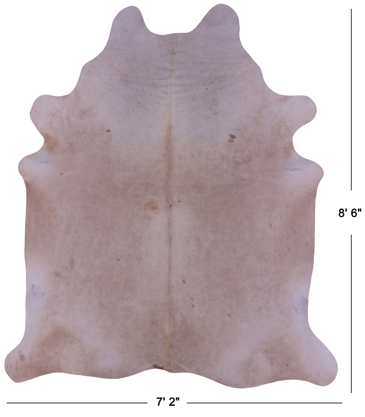 Beige Natural Cowhide Rug - XX-Large 8' 6"H x 7' 2"W