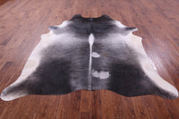 Thumbnail for Grey & White Natural Cowhide Rug - XX-Large 8' 7