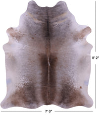 Thumbnail for Brown & White Natural Cowhide Rug - XX-Large 8' 2