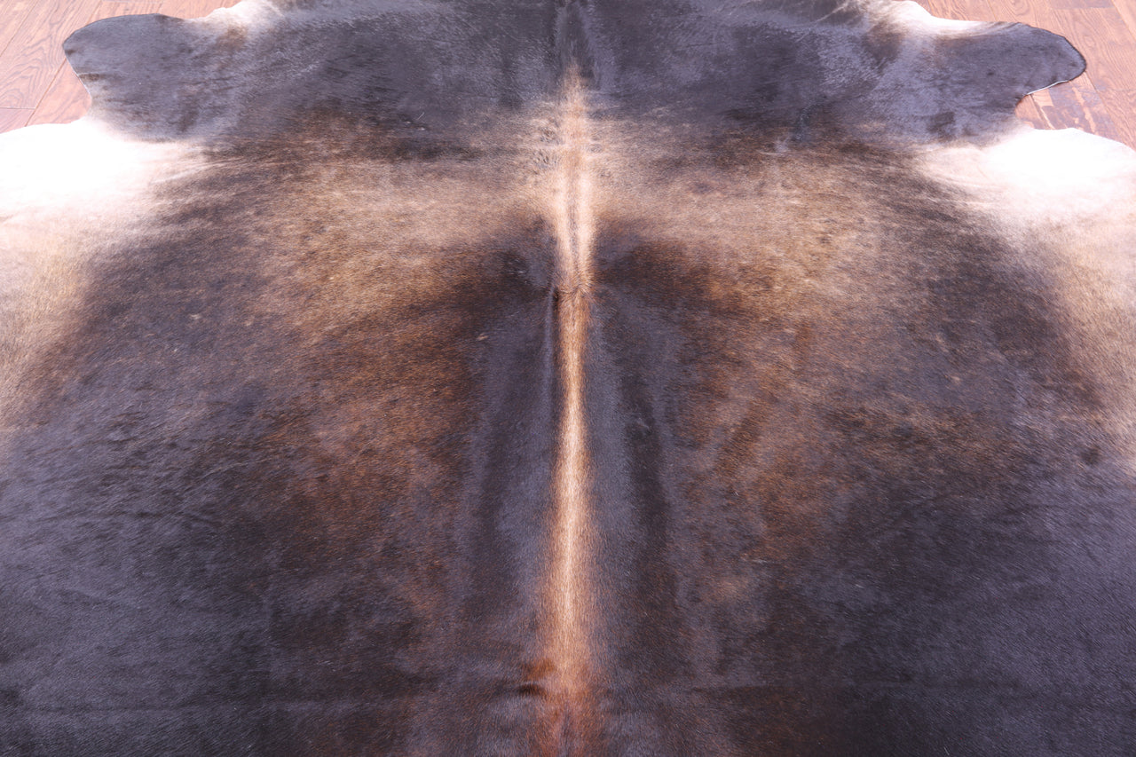 Dark Brown Natural Cowhide Rug - XX-Large 8' 8"H x 7' 6"W