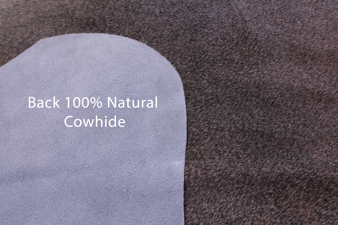 Brown Natural Cowhide Rug - XX-Large 8' 8"H x 7' 7"W