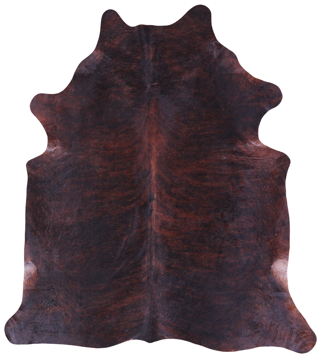 Dark Brindle Natural Cowhide Rug - XX-Large 8' 4"H x 7' 6"W