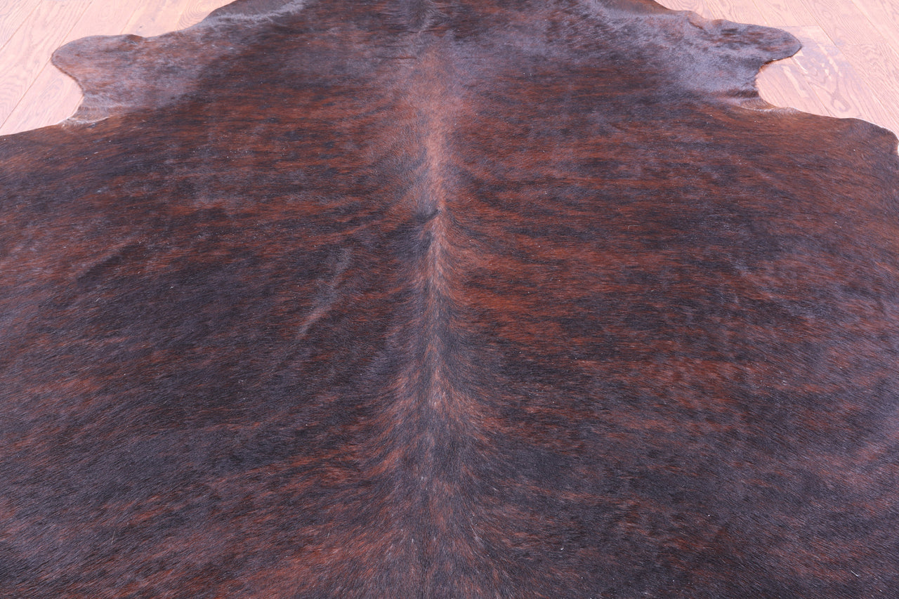 Dark Brindle Natural Cowhide Rug - XX-Large 8' 4"H x 7' 6"W