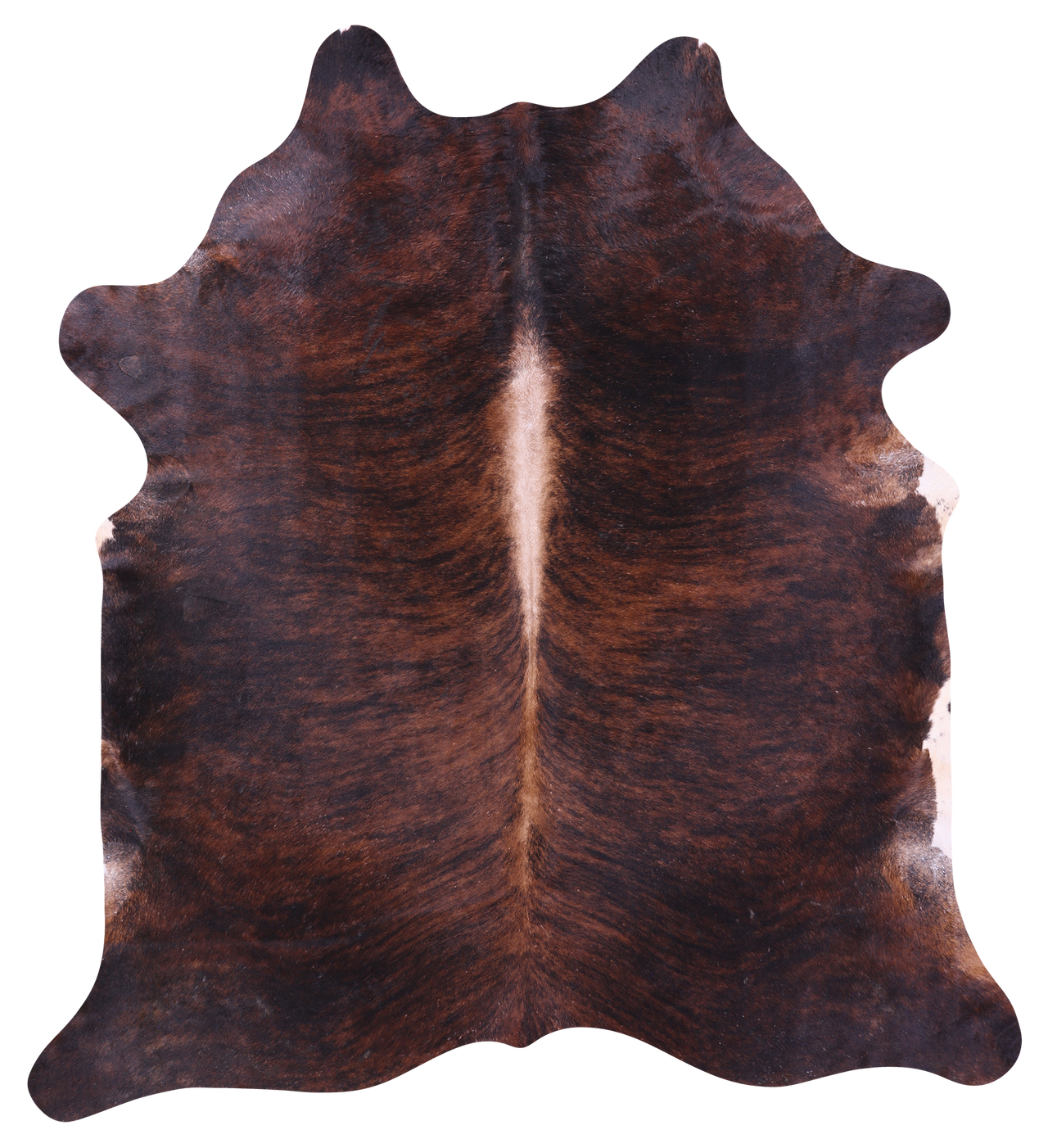 Dark Brindle Natural Cowhide Rug - XX-Large 8' 5"H x 7' 8"W