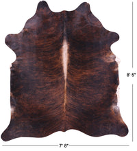 Thumbnail for Dark Brindle Natural Cowhide Rug - XX-Large 8' 5