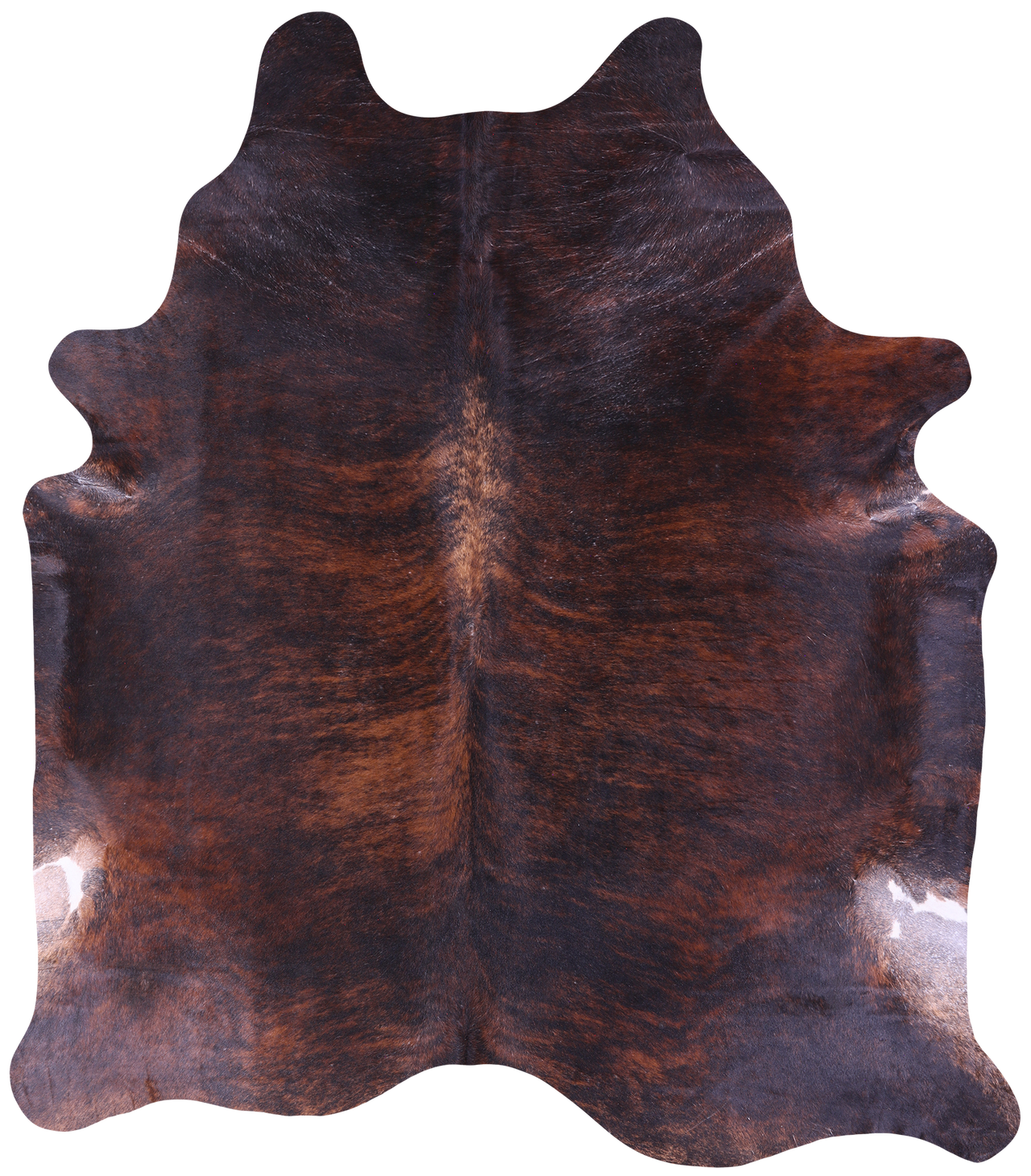 Dark Brindle Natural Cowhide Rug - XX-Large 8' 3"H x 7' 3"W