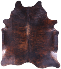 Thumbnail for Dark Brindle Natural Cowhide Rug - XX-Large 8' 3