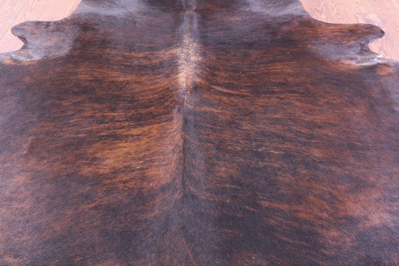 Dark Brindle Natural Cowhide Rug - XX-Large 8' 3"H x 7' 3"W