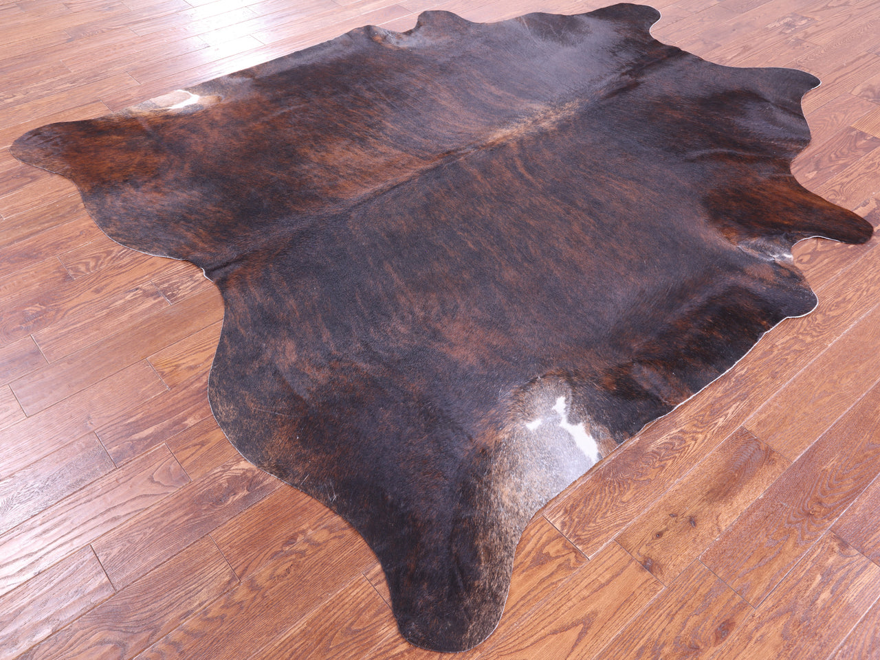 Dark Brindle Natural Cowhide Rug - XX-Large 8' 3"H x 7' 3"W