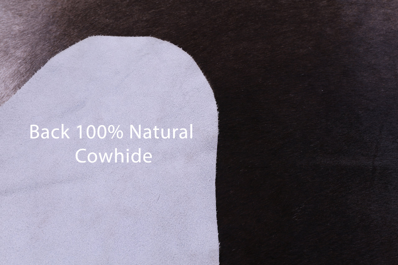 Dark Brown Natural Cowhide Rug - XX-Large 8' 4"H x 7' 2"W