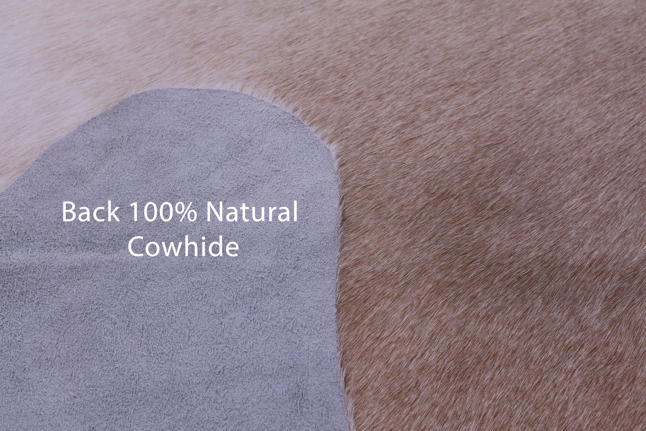 Beige Natural Cowhide Rug - XX-Large 8' 5"H x 7' 5"W