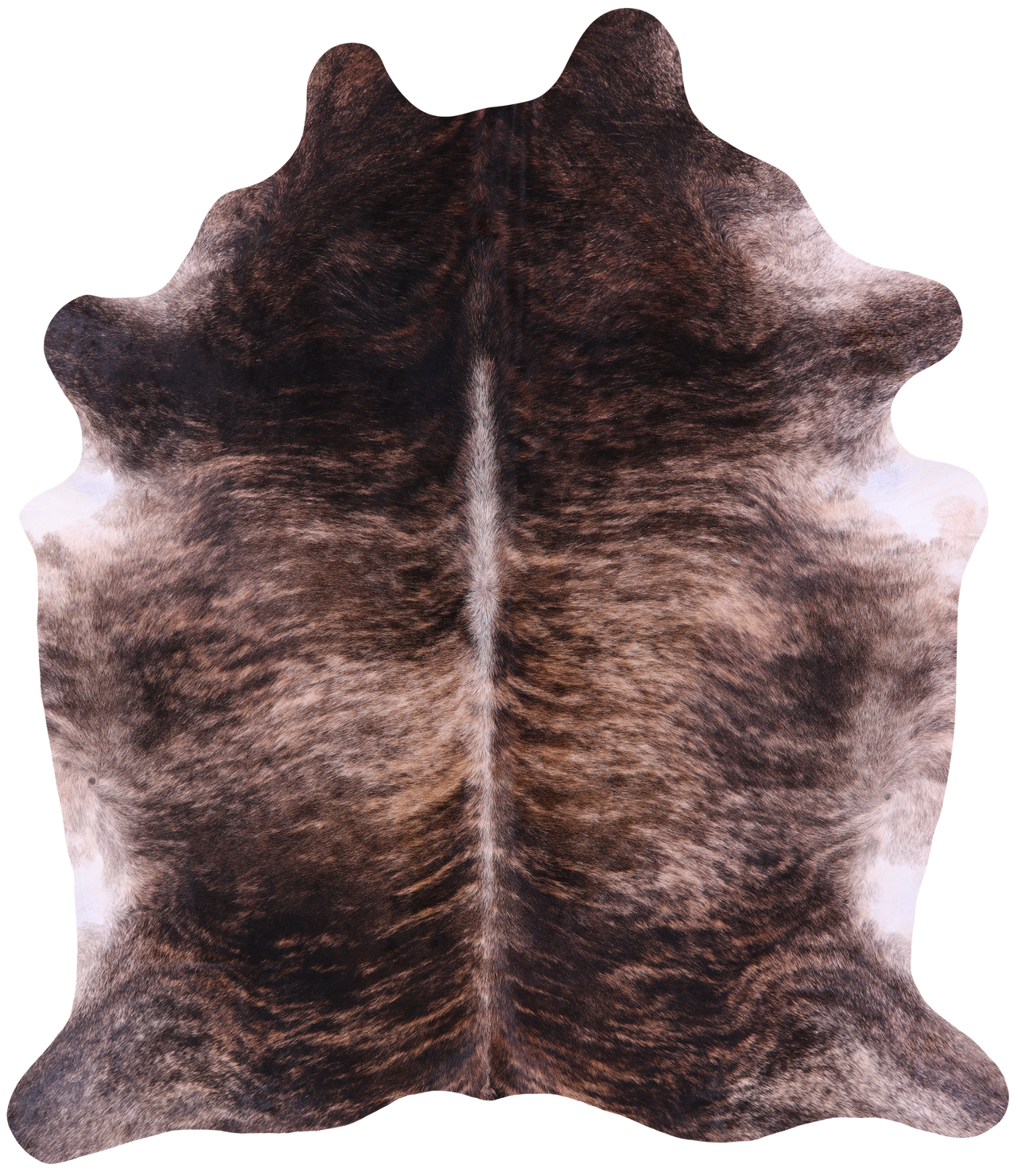 Light Brindle Natural Cowhide Rug - XX-Large 8' 8"H x 7' 5"W