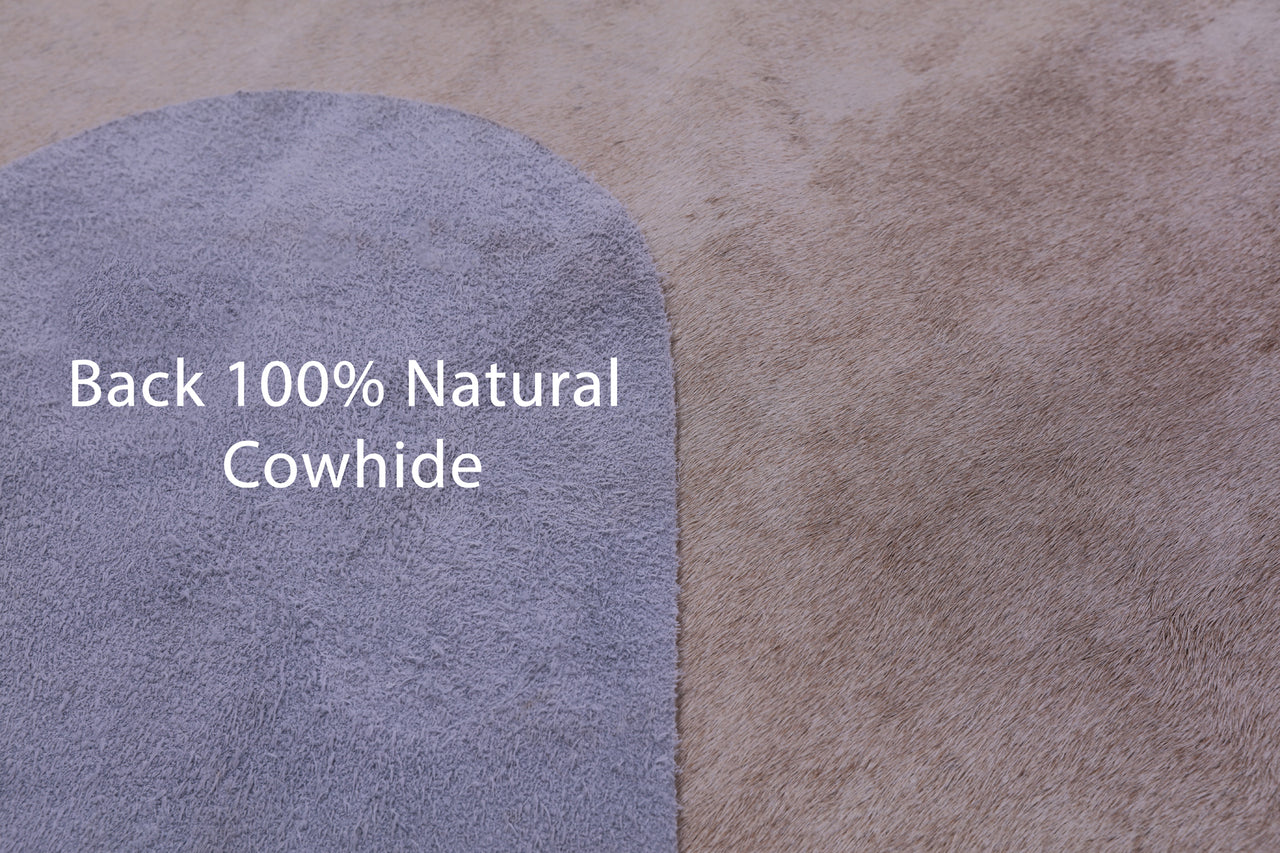 Beige Natural Cowhide Rug - XX-Large 9' 0"H x 7' 7"W