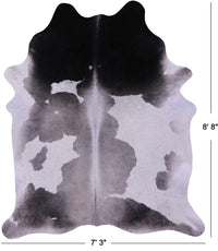 Thumbnail for Grey & White Natural Cowhide Rug - XX-Large 8' 8