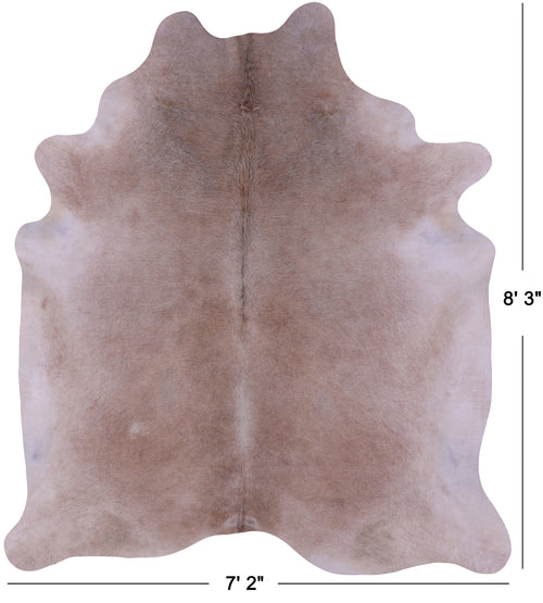 Beige Natural Cowhide Rug - XX-Large 8' 3