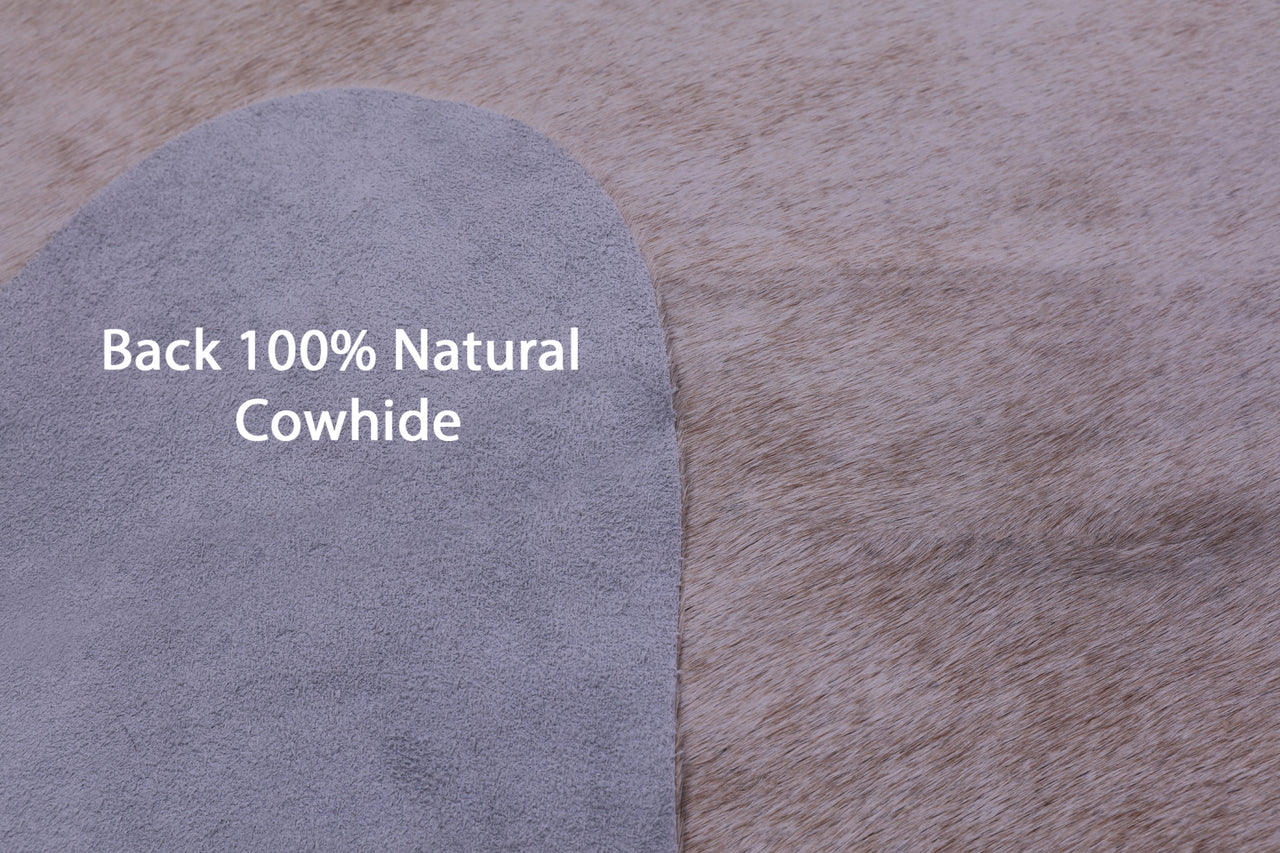 Beige Natural Cowhide Rug - XX-Large 8' 2"H x 7' 2"W