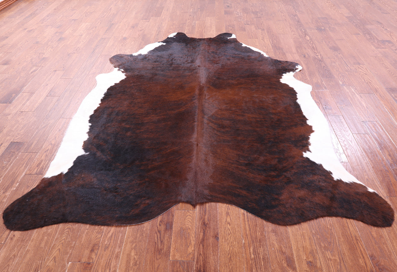 Dark Brindle Natural Cowhide Rug - XX-Large 8' 4"H x 7' 5"W