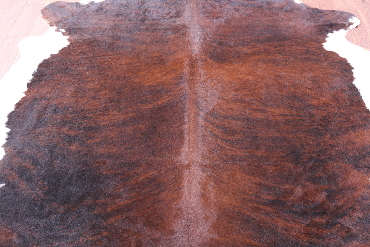 Dark Brindle Natural Cowhide Rug - XX-Large 8' 4"H x 7' 5"W
