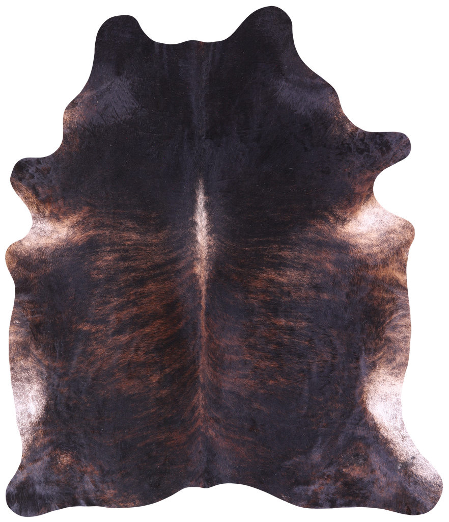 Dark Brindle Natural Cowhide Rug - XX-Large 8' 3"H x 7' 2"W
