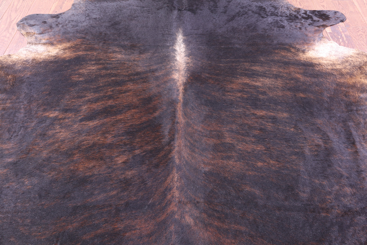 Dark Brindle Natural Cowhide Rug - XX-Large 8' 3"H x 7' 2"W