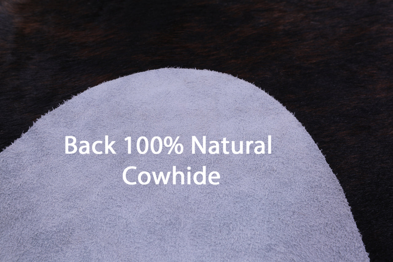 Dark Brindle Natural Cowhide Rug - XX-Large 8' 3"H x 7' 2"W
