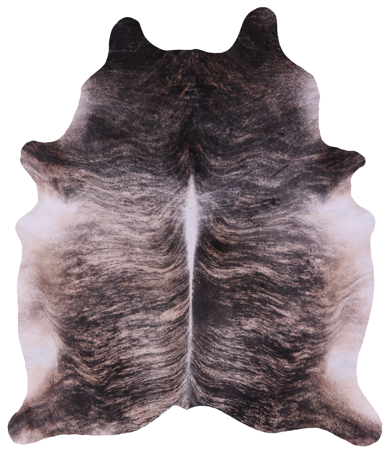 Light Brindle Natural Cowhide Rug - XX-Large 8' 7"H x 7' 3"W