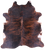 Dark Brindle Natural Cowhide Rug - XX-Large 8' 8"H x 7' 8"W
