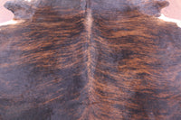 Thumbnail for Dark Brindle Natural Cowhide Rug - XX-Large 8' 8
