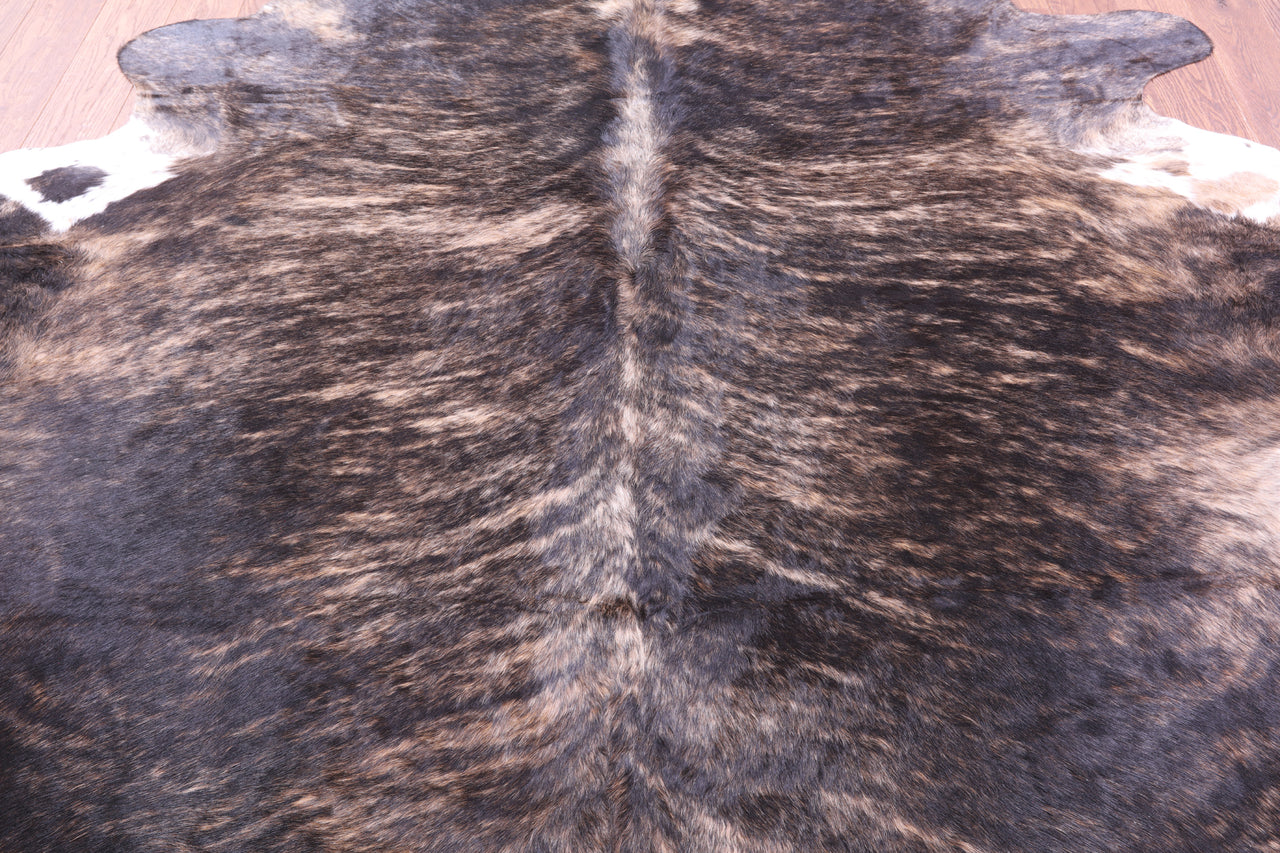 Light Brindle Natural Cowhide Rug - XX-Large 8' 3"H x 7' 7"W