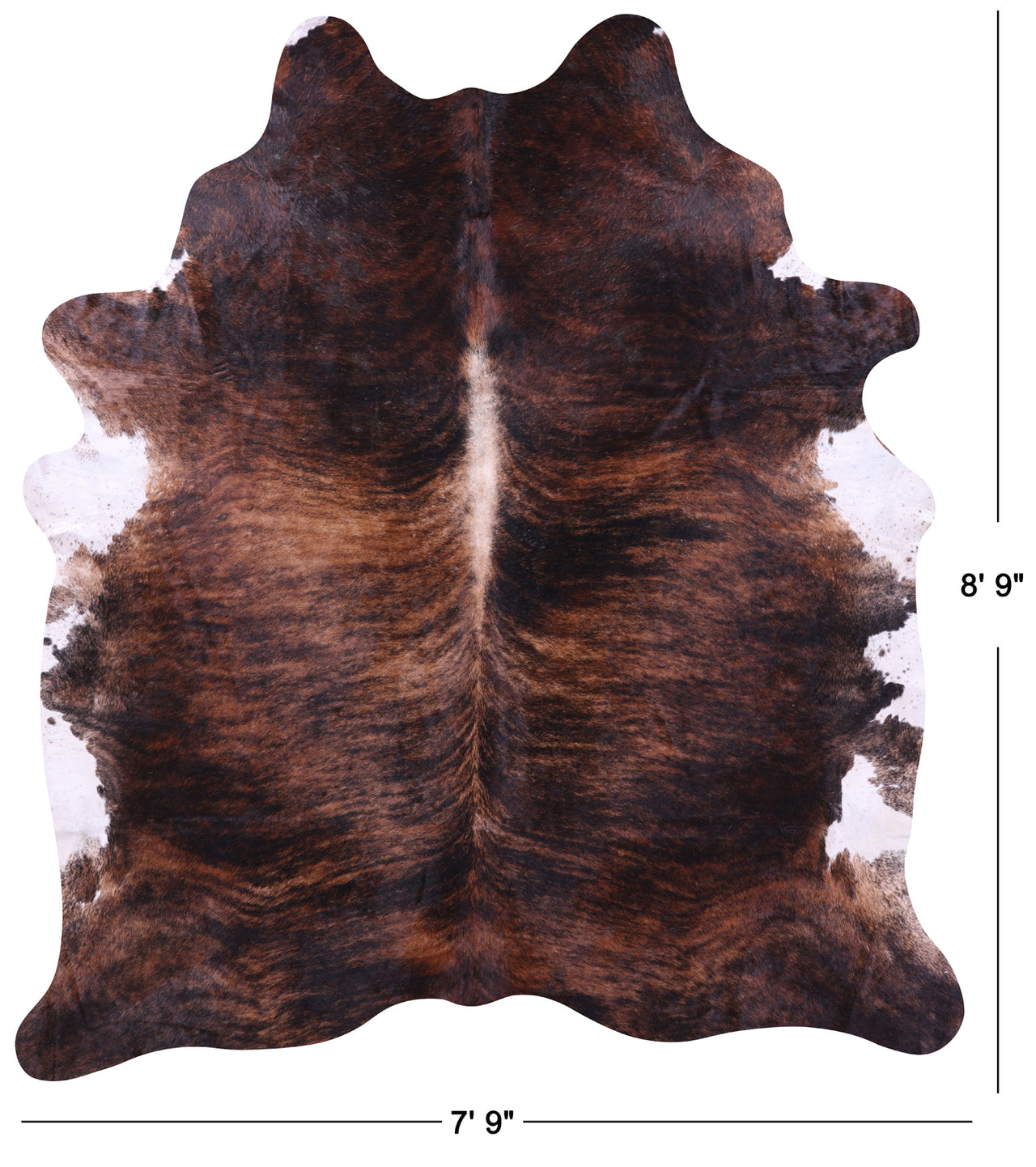 Brindle Natural Cowhide Rug - XX-Large 8' 9"H x 7' 9"W