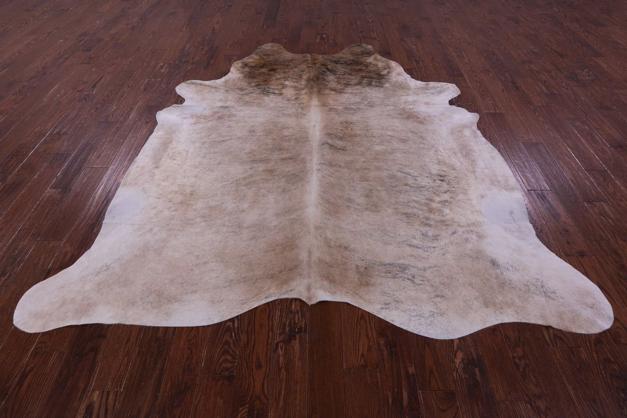 Light Brindle Natural Cowhide Rug - XX-Large 8' 9"H x 7' 10"W