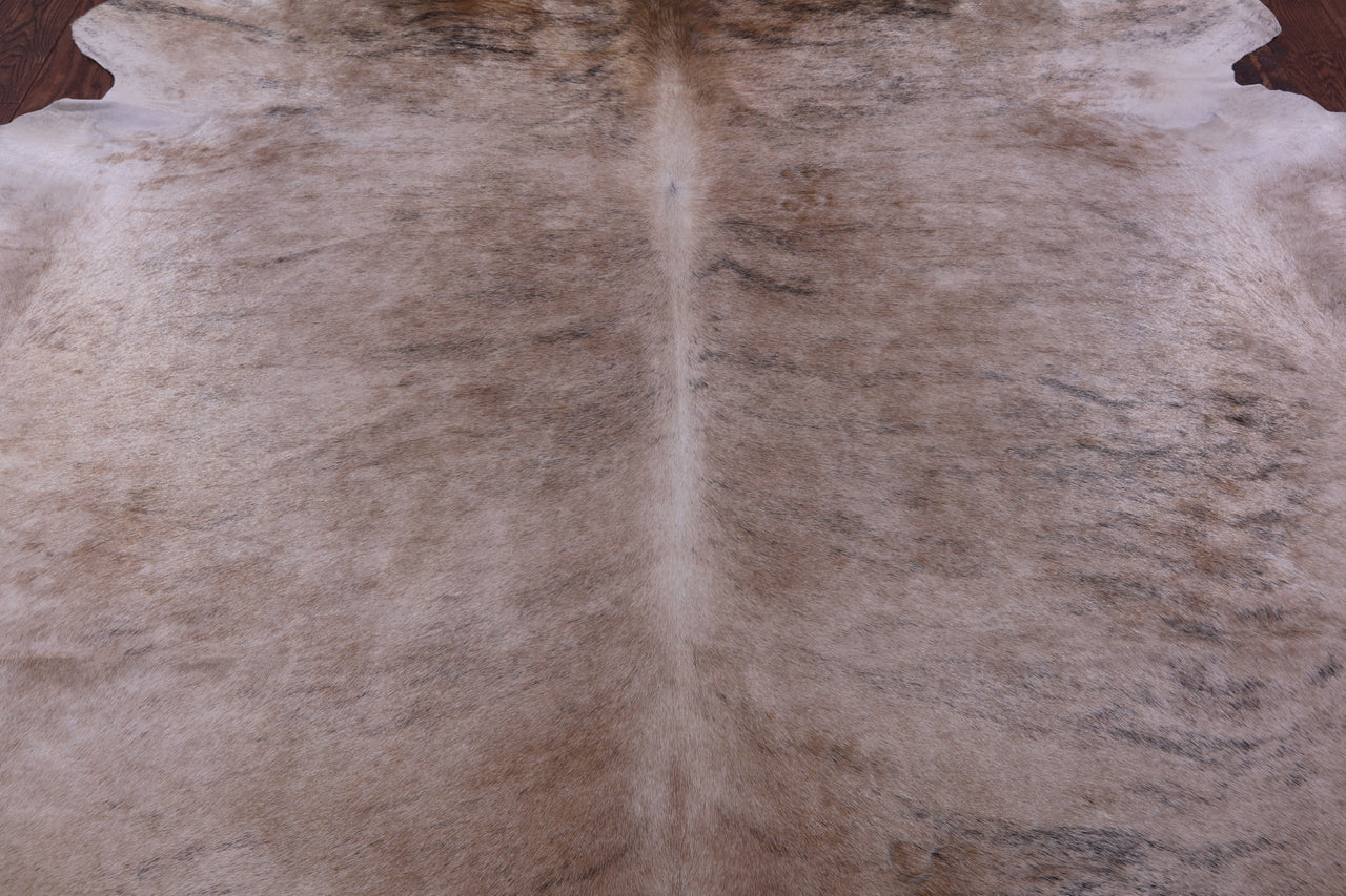 Light Brindle Natural Cowhide Rug - XX-Large 8' 9"H x 7' 10"W