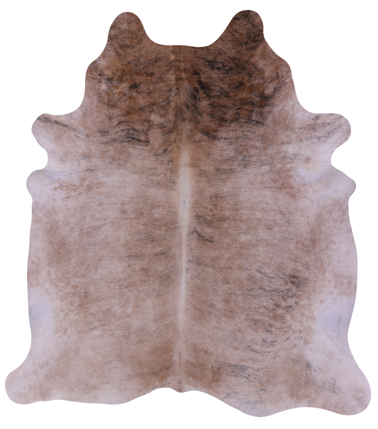 Light Brindle Natural Cowhide Rug - XX-Large 8' 9"H x 7' 10"W