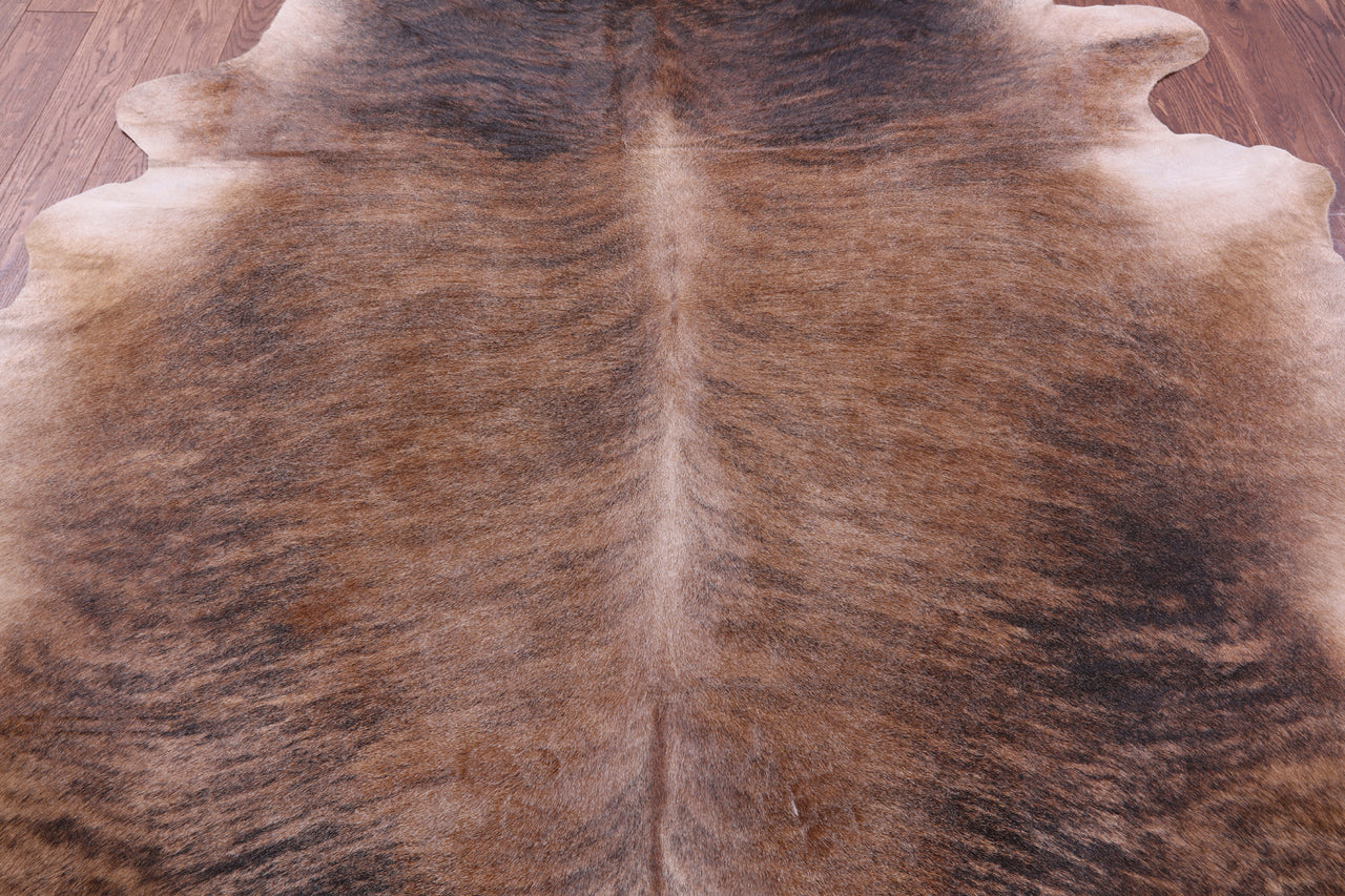 Light Brindle Natural Cowhide Rug - XX-Large 8' 4"H x 7' 7"W