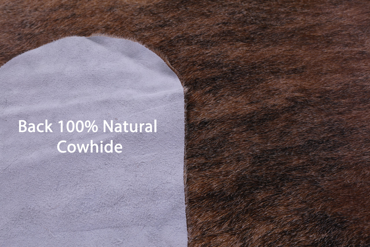 Light Brindle Natural Cowhide Rug - XX-Large 8' 4"H x 7' 7"W